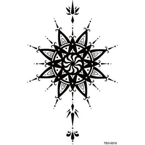 Waterproof Temporary Tattoo Mens Eagle Lotus Mandala Eye Flame Water Transfer Fake Tatto