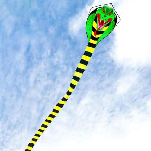 15m Weifang High Quality Green Large Snake Kite Outdoor Animal Bird Eagle Kite Toys For Children Kids Playing Game Funny Sports