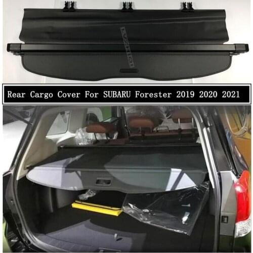 Rear Cargo Cover For SUBARU Forester 2019 2020 2021 Partition Curtain Screen Shade Trunk Security Shield Auto Accessories