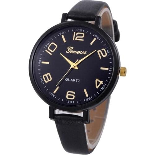 Moment # L05 2018 Women Casual Checkers Faux Leather Quartz Analog Wrist Watch
