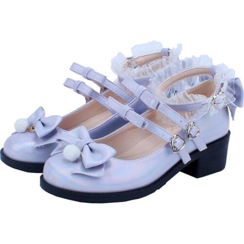 Mid Heel Women Spring Harujuku Cosplay Feminine Sweet Girls Female Kawaii Tea Party Japanese Cute Princess Anime Lolita Shoes
