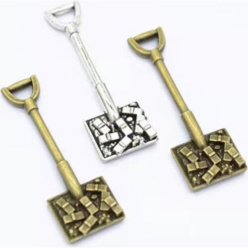 10PCS 35*11mm 2 Colors Alloy Shovel Charms Pendant For Jewelry Making DIY Handmade Craft2