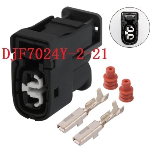 200 Sets 2 Pin Female Injector Auto Connector For Toyota 2JZ-GE Matrix Lexus SC300 Hyundai Mazda RX7 S6 90980-11246 7283-8226-30