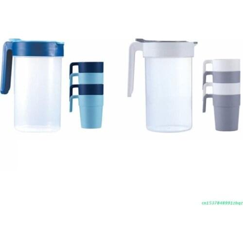 5 Pcs Thickened Home Water Pitcher with Handle 1800ml Ice Guard Tea Pot Kettle