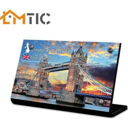 Acrylic display stand brand used for 10214 Tower Bridge car toy building blocks