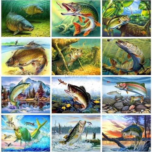 5D Diy Craft Diamond Painting Animal Embroidery Cross Stitch Fish Art Picture Rhinestones Mosaic Sale Handmade Gift Home Decor