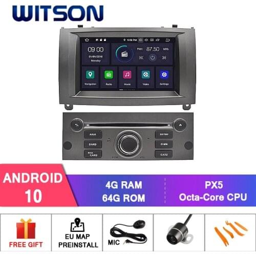 WITSON Android 10.0 Octa- core (Eight-core) 4G RAM +64G ROM CAR DVD PLAYER GPS For PEUGEOT 407 touch screen auto radio dvd