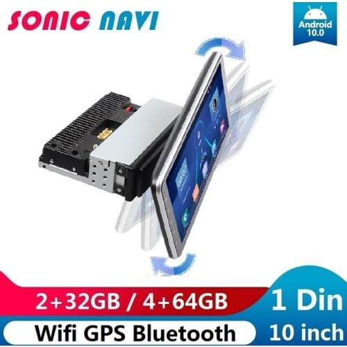 Single Din Adjustable Android Car Radio Rotatable Car Multimedia Player Autoradio Stereo GPS WiFi Universal Auto Stereo Receiver