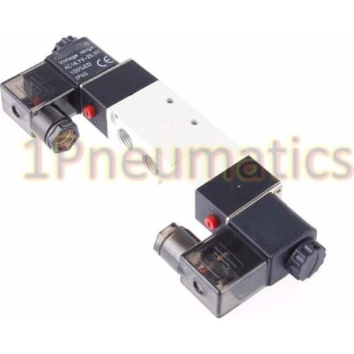 Free Shipping DC 24V 3 Position 5 Way Neutral Electric Solenoid Air Control Valve 4V230P-08 DC12V,AC110V or