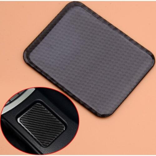 Beler Black Carbon Fiber Texture Seat Heating Button Sticker Frame Cover Trim Fit For Subaru BRZ Toyota 86 2013 2014 2015-2019