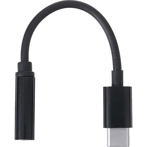 Black High Quality USB-C Type C To 3.5mm Audio Aux Headphone Jack Cable Adapter Converter For Huawei