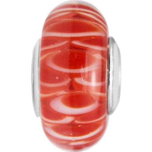 DIY Fits For Pandora Bracelets Koinobori Murano Galss Beads 100% Sterling-Silver-Jewelry Charms Free Shipping