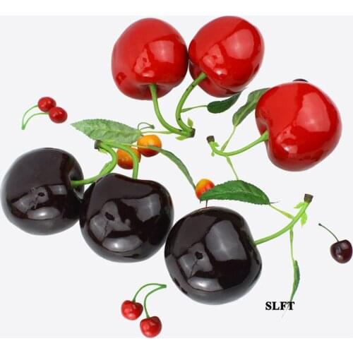 Home Kitchen dining dinner table cabinet hotel bar cafe Shop Store decoration fake fruit artificial Simulation Cherry props