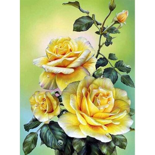 Kexinzu Full Square/Round 5D Diy Diamond Painting Cross Stitch "Yellow Flower" Diamond 3D Embroidery Mosaic Home Crafts