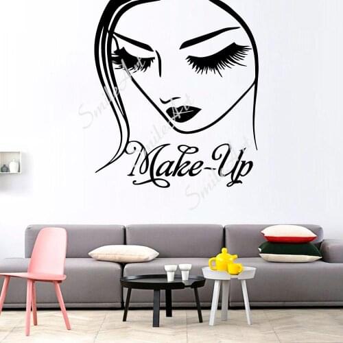 Beauty Make up Eyelash Removable Art Vinyl Wall Stickers For Kids Rooms Decoration Wall Art MURAL Drop Shipping