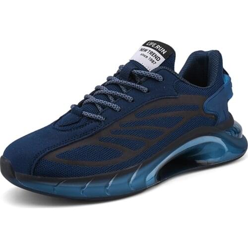 Men New Reflective Running Shoes Unisex Light Soft Thick Sole Hole Couple Shoes Athletic Sneakers Shoes Mesh Breathable Shoes