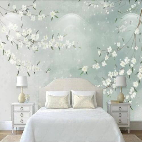 Milofi custom 3D wallpaper mural small fresh watercolor flowers living room bedroom wall decoration wallpaper mural