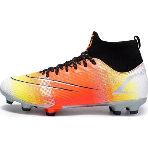 Soccer Shoes Mens Football Boots Sneakers Waterproof High Ankle Training Size 35-45 Outdoor Autumn 2021 New Mens Sports Shoes