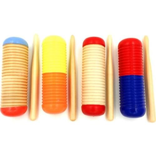 Montessori Educational Wooden toy 3D Puzzle Wooden Sound Tube Percussion Hammer Mathematics Jigsaw Intellectual Learning Toy
