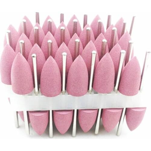 50pcs/lot 2.35mm Dental Silicone Rubber Polishing Polisher Grinders Nail Drill Bits Dental Burs Pink Teeth Whitening Product