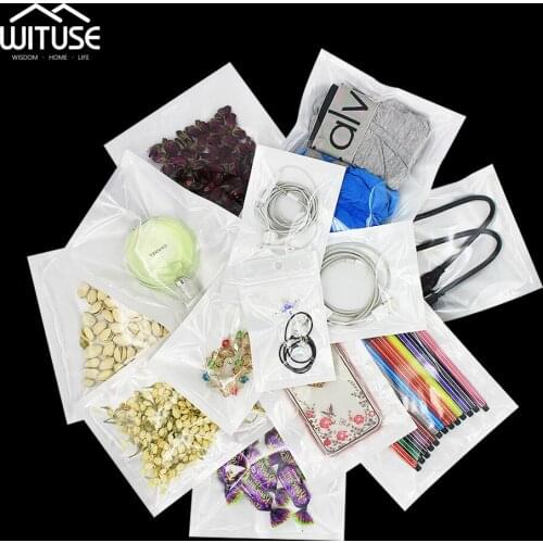 Translucent Plastic Bags for jewelry electronic product Storage Bag Christmas Wedding Birthday Party Gift Bag With sealing strip