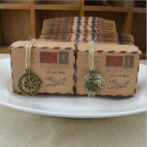 Vintage Kraft Hot Sale Candy Box Mailing Plane Candy Box Creative Candy Box Chocolate Box