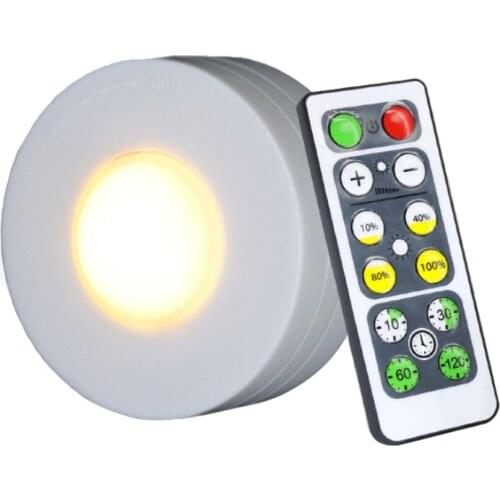 Led Cabinet Light White+Warm Light Color Remote Control Wireless Dimmable LED Night Lamps Battery Light for Closet Kitchen Stair