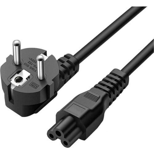 1.5M EU Universal Laptop Notebook 3-pin Charger Plug AC Power Adapter Cable For HP Dell Toshiba Sony LG TV ASUS PC Computer