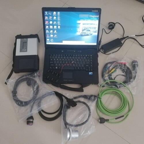 High Performance CF52 Laptop i5 cpu 4GB RAM Work For MB Star c4 MB SD Connect C5 Car Diagnostic Tool with V12/2020 Software