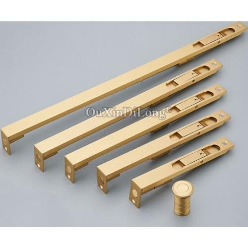 High Quality 2PCS Luxury Brass Security Door Bolts Lever Action Flush Slide Door Latch Bolts 6Inch/8Inch/10Inch/12Inch/16Inch