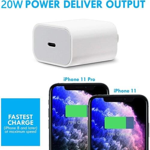 20W PD Fast Type C Charger 20W Type C PD Fast Charging For iPhone 12 Max Pro For iPad Air 3 4 iPad 2021 Mini Pro