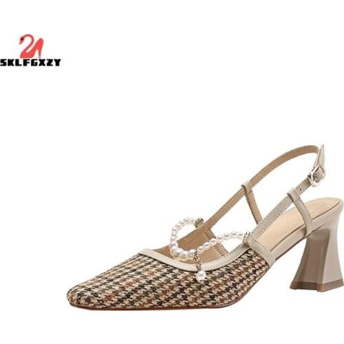 SKLFGXZY 2021 New Arrive Genuine Leather Women Sandals High Heels Cowhide Restoring Ancient Ways Sandals Wedding Party Pumps