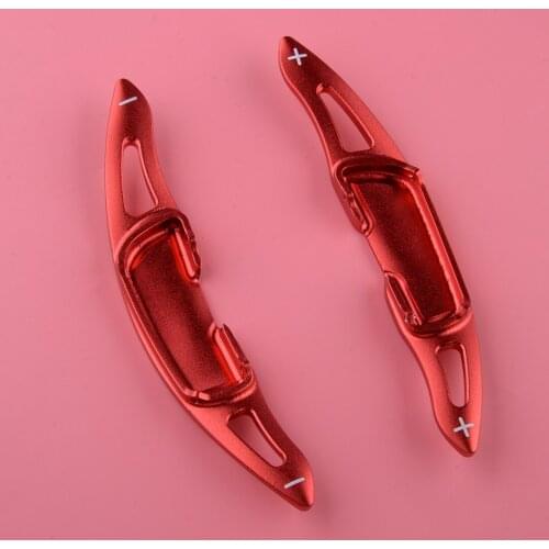 1 Pair Red Car Gear Steering Wheel Shifter Shift Paddle Decoration Aluminium Alloy Fit for Mazda 3 6 CX3 CX4 CX5 MX-5 2016