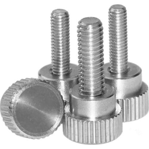 1Pcs M3 M4 Stainless Steel Knurled Thumb Screw Hand Grip Knob Step Bolt Screws Head 9*H7mm