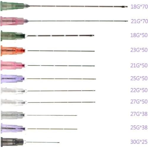 Disposable Stainless Steel blunt tip micro cannula 18G 20G 21G 22G 23G 25G 27G 30G thread lift syringe needle For dermal filler