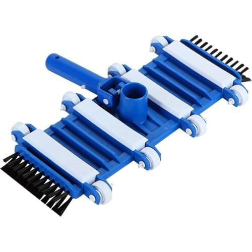 14 Inch Swimming Pool Vacuum Head With Brush Suction Wheel Suction Head Vacuum Brush Fountain Swimming Pool Cleaning Tool Set