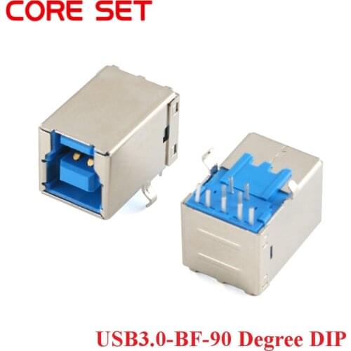 5pcs USB 3.0 Type B Female Plug jack USB-B Right Angle AF Socket Printer Connector Terminal
