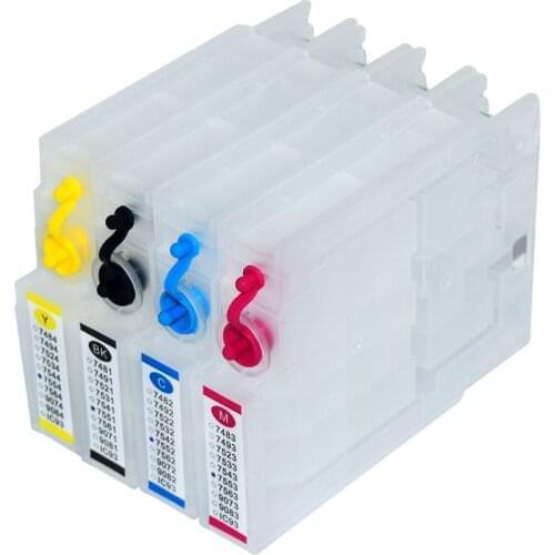 756 T7561-T7564 Refill ink Cartridge For Epson WF8010 WF8090 WF8510 WF8590 with Auto Reset Chip