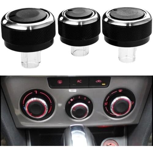 3PCS Car Heater Knobs Buttons Switch For VW Jetta MK5 Golf 5 For Tiguan Touran For Bora B6 Air Conditioning Knob Switch