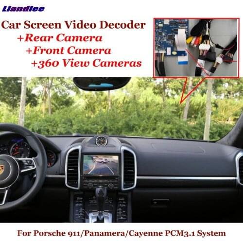 Car DVR Rear Front View Camera 360 Reverse Image Decoder For Porsche 911/Panamera/Cayenne PCM3.1 System Parking Trajectory CAM