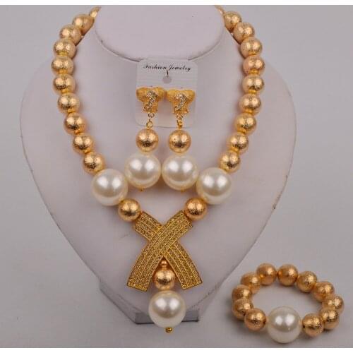 White Pearl Bead Necklace Costume African Jewelry Set Nigerian Wedding Beads Bridal Set Wedding Accessories