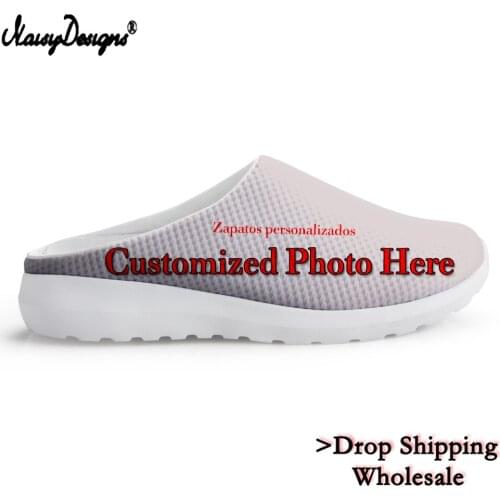 Customized Image Prints 2019 DIY Summer Women Sandals Clogs Ladies Beach Slippers EVA Garden Hole Shoes Female Drop shipping