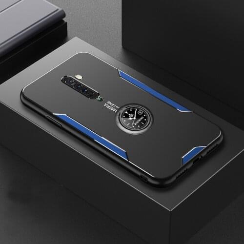 For OPPO Reno 2 Z 2Z 2F Case Luxury Hard matte with stand ring Shockproof protective Back Cover Case for OPPO RENO 10X ZOOM Reno