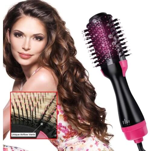 3 in 1 One Step Hair Dryers Straightener Hair Curler Curling Iron Comb Electric Blow Dryer Comb Hair Brush Roller Styler