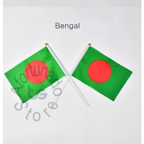 Bangladesh flag Banner 14*21cm hand waving National flag Home Decoration flag banner