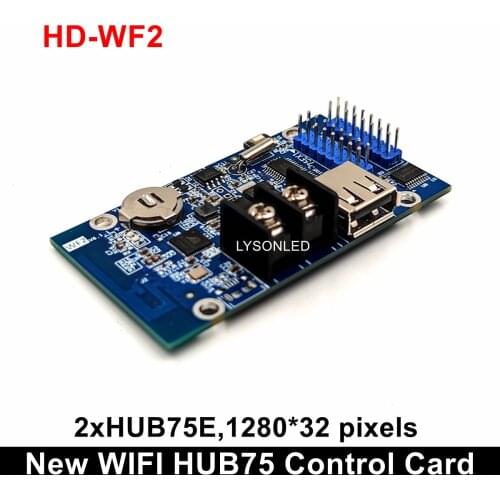 HD-WF2 Asynchronous 2xHUB75E Ports Full Color Seven Color Small LED Display WIFI Control Panel