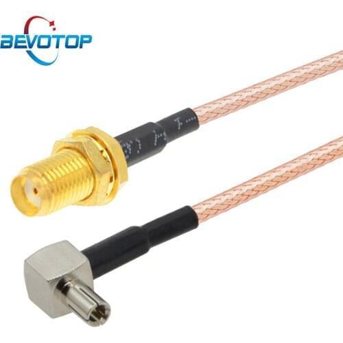 10pcs SMA Female Jack to Right Angle TS9 Male Plug RG316 Pigtail Cable SMA to TS9 Adapter for Huawei e5332 e5776 e5372 3G Modem
