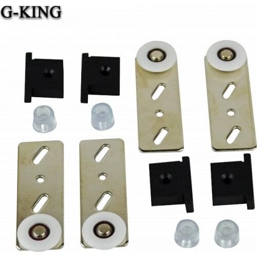 The concept of Qi plug-in to move the door door pulley wheel single side mounted mobile monorail rail wheel sliding door furnitu