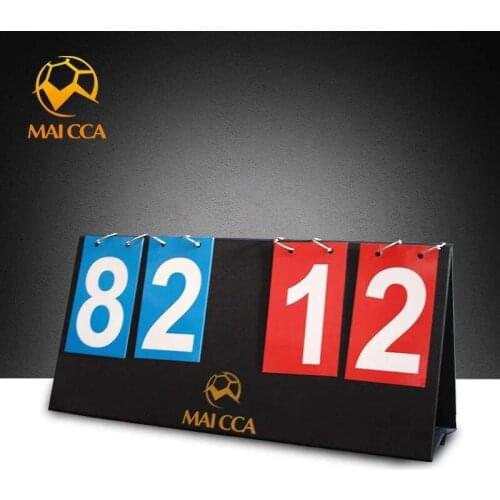 MAICCA Basketball Score Board 4 Digit Soccer Scoreboard for Football Handball Volleyball Tennis Folding Sports Scoreboards