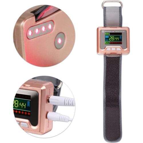Medical Laser Therapy Watch 650nm Physiotherapy Wrist Diode LLLT for Sinusitis Diabetes Hypertension Treatment Diabetic Machine
